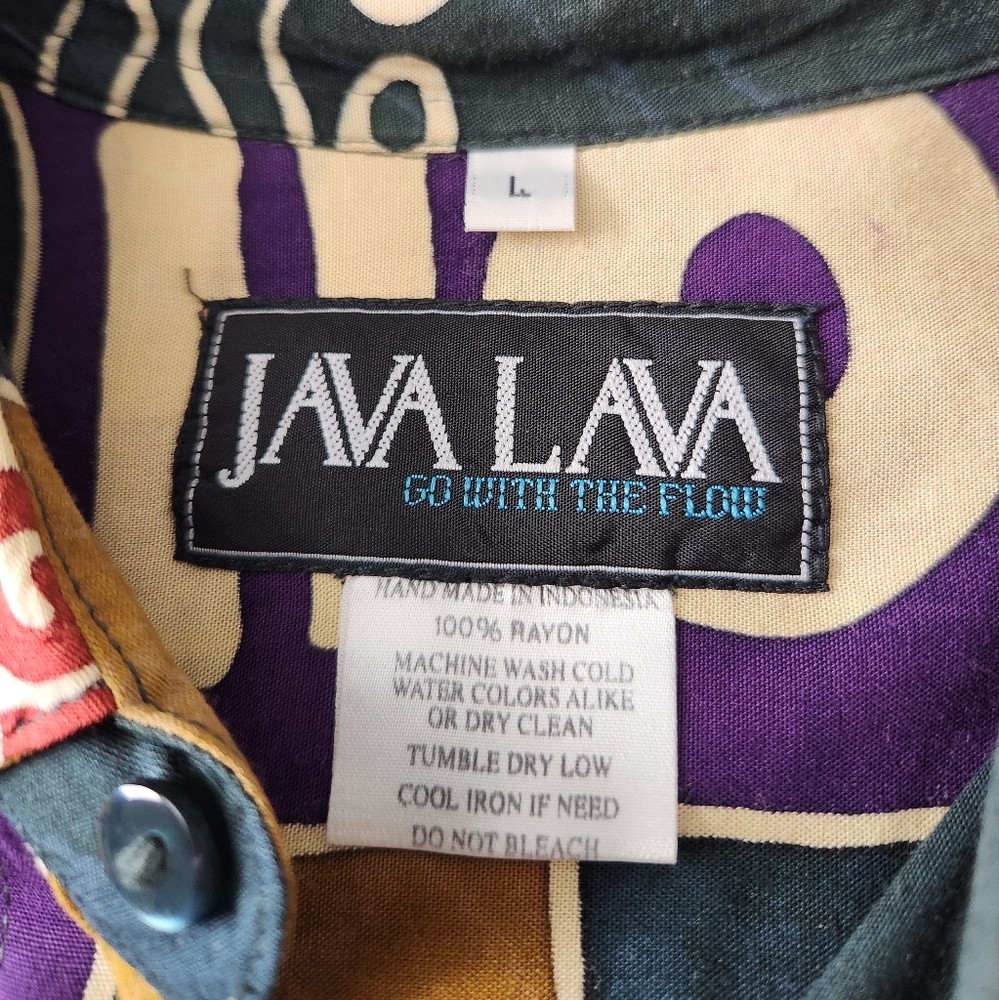 Java Lava Men's Multicolor Geometric Shirt - Picture 3 of 7
